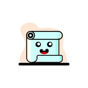 Cute Paper Scroll Character Illustration Design Character Stock Illustration