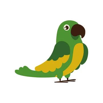 Cute parrot bird Stock Illustration