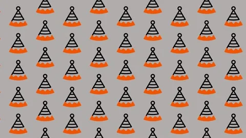 Cute Party Hat Pattern Background. Stock Footage 325388737