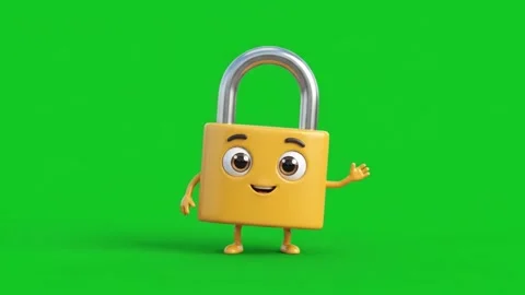 Cute Password Lock Buddy Video stock 345696848