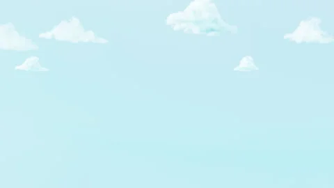 Cute Pastel Clouds Passing and Flowing Loop Soft Sky Background. Stock Footage 339112118