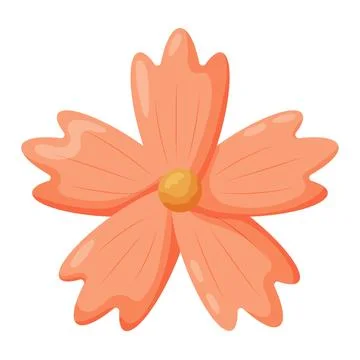 Cute Pastel Flower Flat Vector illustration Art Stock Illustration