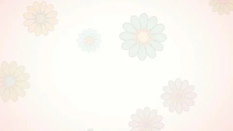 Cute Pastel Flowers Floating on Soft Background – Spring Animation Stock-Footage 332709428