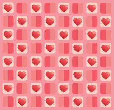 Cute pastel heart pattern background vector illustration Stock Illustration