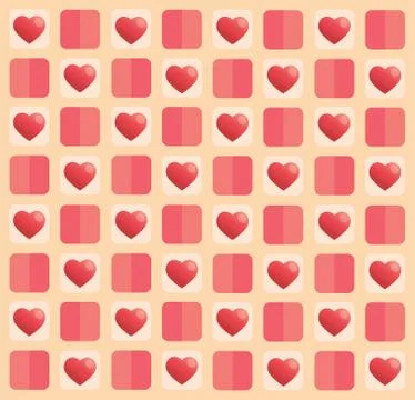 Cute pastel heart pattern background vector illustration Stock Illustration