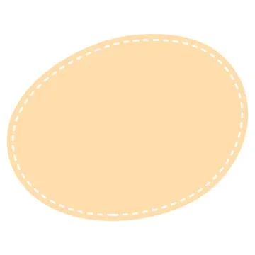 Cute pastel patch with dotted line. Art form template for social media. Ilustración de archivo