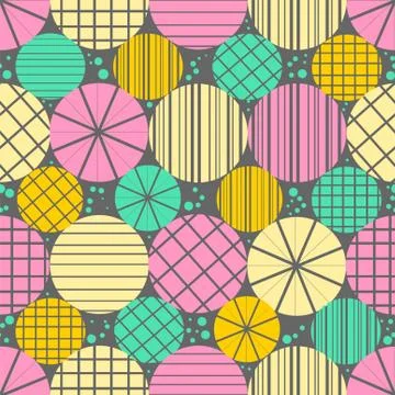 Cute pastel pattern. Seamless texture with rings. Abstract background Illustrazione stock