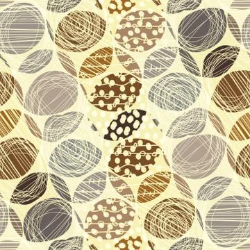 Cute pastel pattern. Seamless texture with rings. Abstract background Illustrazione stock