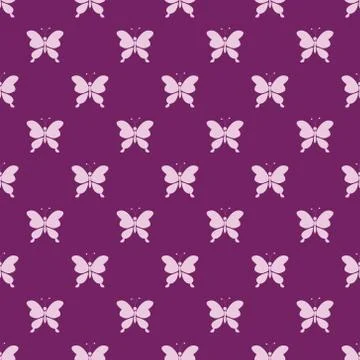 Cute pattern with abstract butterflies Stock Illustration