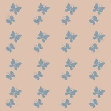 Cute pattern with abstract butterflies Illustrazione stock