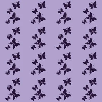 Cute pattern with abstract butterflies Stock Illustration