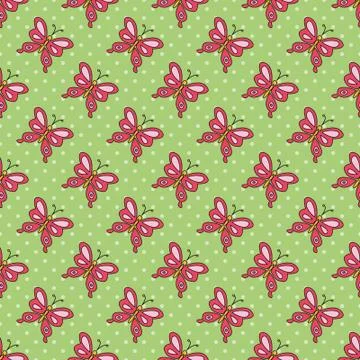 Cute pattern with abstract butterflies Illustrazione stock