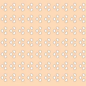 Cute pattern with hearts on a color background Stock Illustration