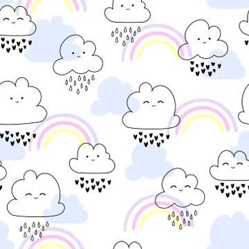 Cute pattern Rainbow Stock Illustration
