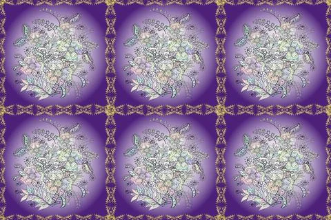Cute pattern in small flower. Motley illustration. Small colorful flowers. Sprin Stockillustratie