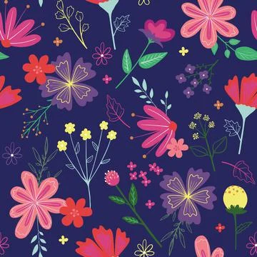 Cute pattern in small flower. Small colorful flowers. Ditsy floral background Stock Illustration