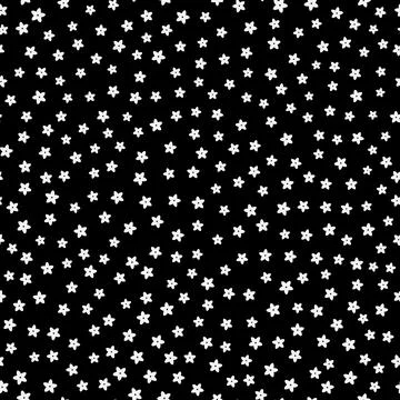 Cute pattern in small flower. Small colored flowers on dark background Stock Illustration