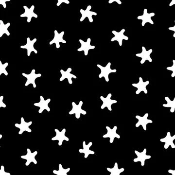 Cute pattern with stars. Abstract vector illustration. Decorative white elements Illustrazione stock