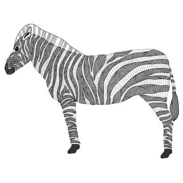 Cute pattern zebra Stock Illustration