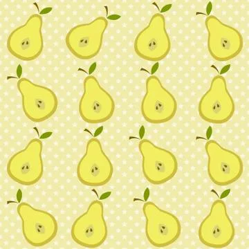 Cute pear pattern Stock Illustration