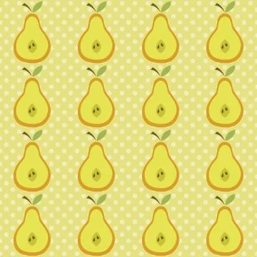 Cute pear pattern Stock Illustration