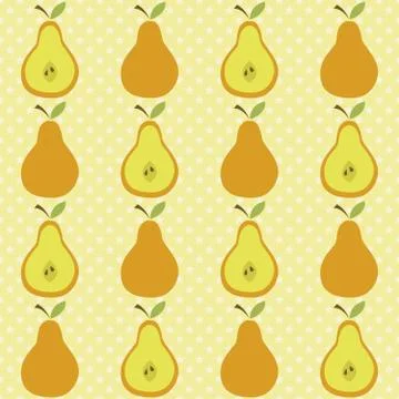 Cute pear pattern Stock Illustration