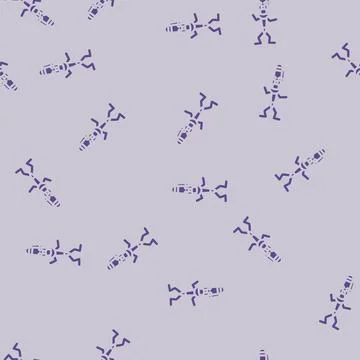 Cute pen character glyph vector seamless pattern Stock Illustration
