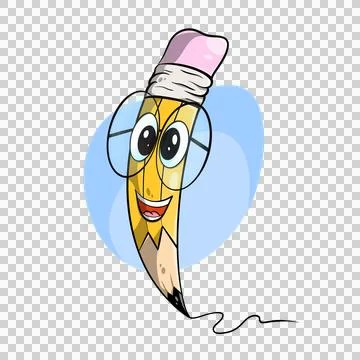 Cute Pencil Character Stock Illustration