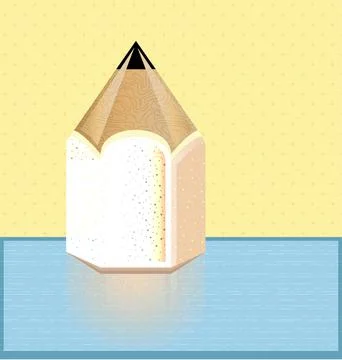 Cute pencil. Vector illustration.Isolated vector sign symbol. Stock Illustration