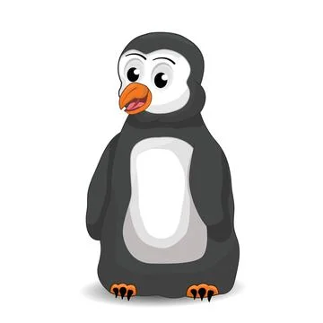Cute penguin standing Illustrazione stock