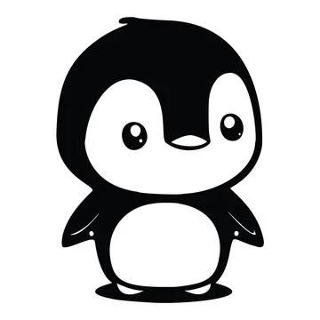 Cute penguin vector illustrationvector Stock Illustration