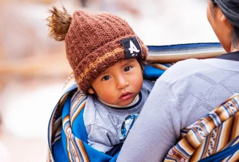 Cute peruvian child Stock Photos