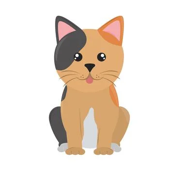Cute pet cat Stock Illustration