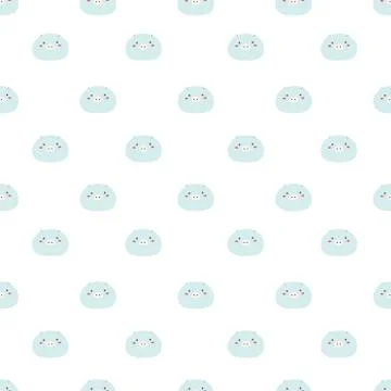 Cute pig seamless pattern background. Vector illustration. Stock Illustration