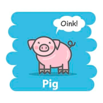 Cute pig vector illustration Stock Illustration