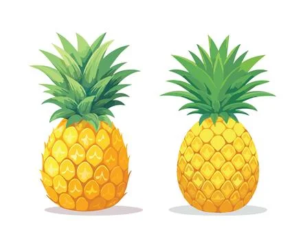 A cute Pineapple fruit illustration Stock Illustration