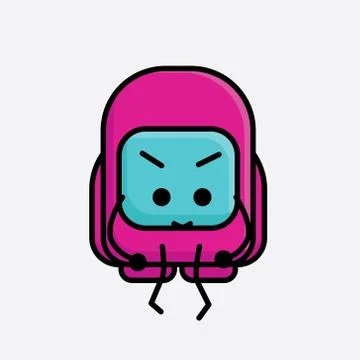 Cute Pink Astronaut Vector Character Illustrazione stock