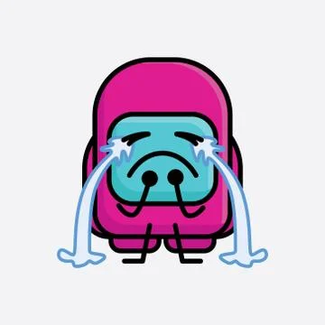 Cute Pink Astronaut Vector Character Stock Illustration