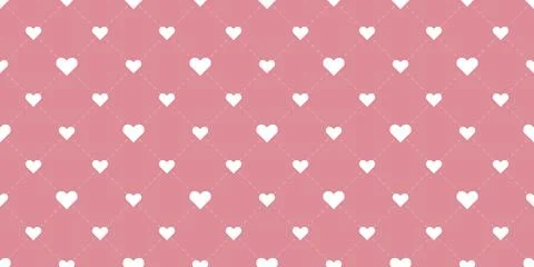 Cute pink background with grid and hearts Illustrazione stock