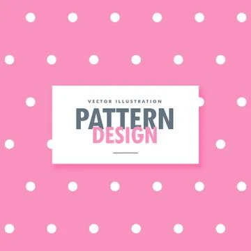 Cute pink background with white dots Stock Illustration