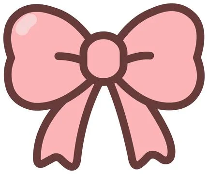 Cute Pink Bow Ilustración de archivo