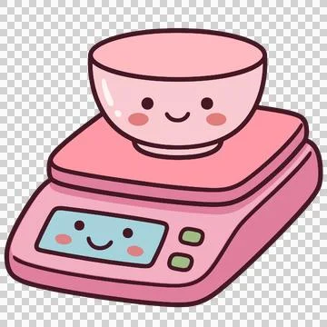 Cute Pink Digital Kitchen 库存插图
