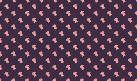 Cute pink dog pattern on dark background for fabric design Stock Illustration