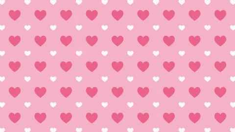 Cute pink hearts pattern background for Valentine's day, mother's day Stock-Footage 326627516
