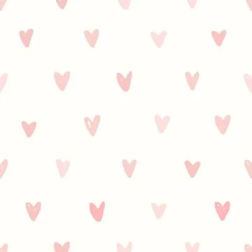 Cute pink hearts pattern. Stock Illustration