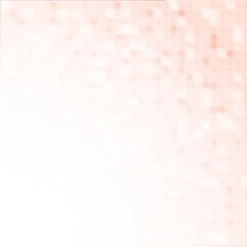 Cute pink pastel square grid mosaic background with white color in corner w.. Stock Illustration