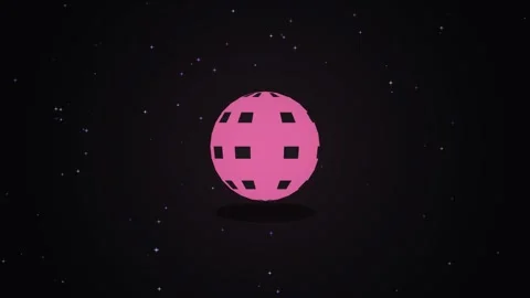 Cute pink planet character spinning in space 스톡 동영상 341493965