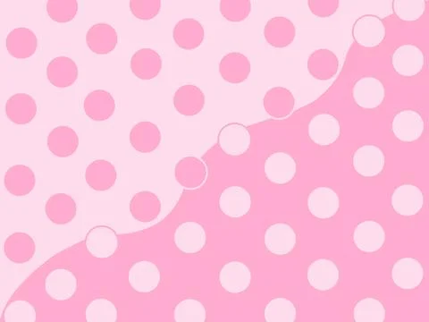 Cute Pink Polka Dot Pattern Background 库存插图