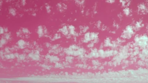 Cute pink skies with clouds Stock Footage 346035186