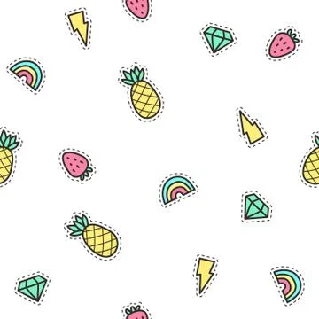 Cute pins background. Stock Illustration